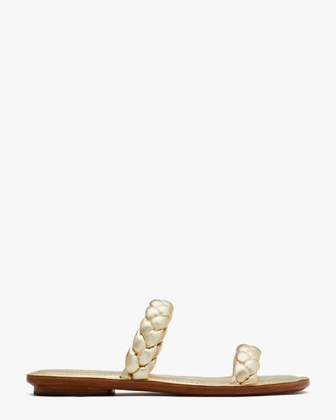 Miami Slide Sandals, Pale Gold, ProductTile