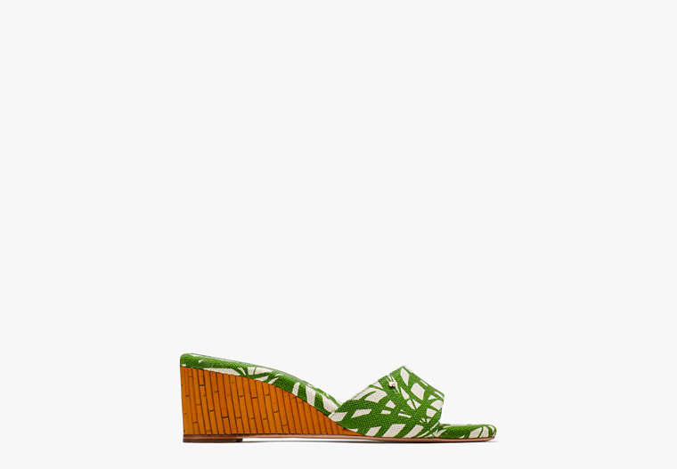 Meena Slide Sandals, Palm Fronds, Product