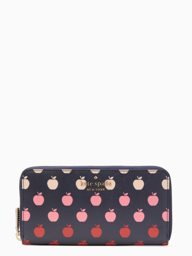 Staci Large Red Apple Continental Wallet | Kate Spade Outlet