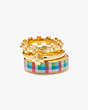 Heritage Spade Flower Stacked Ring Set, Blue Madras Plaid, Product