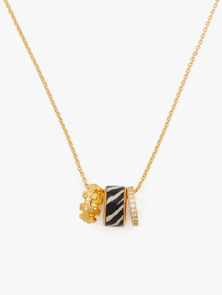 Kate Spade Heritage Spade Flower Stacked Mini Pendant