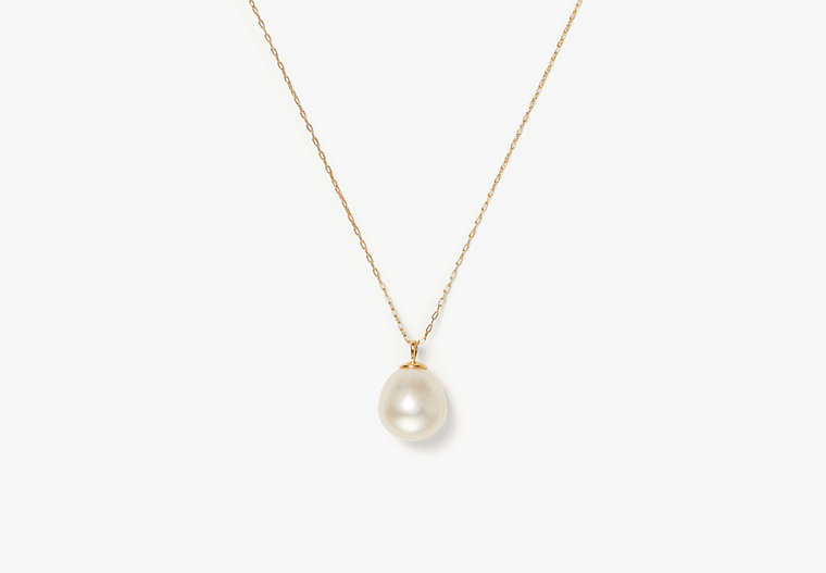 Kate Spade,Pearl Play Mini Pendant,necklaces,Gold Multi