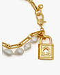 Lock And Spade Pearl Armband, , Product