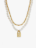 lock and spade pearl statement necklace, , s7productThumbnail