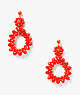 Marguerite Beaded Earrings, Coral, ProductTile
