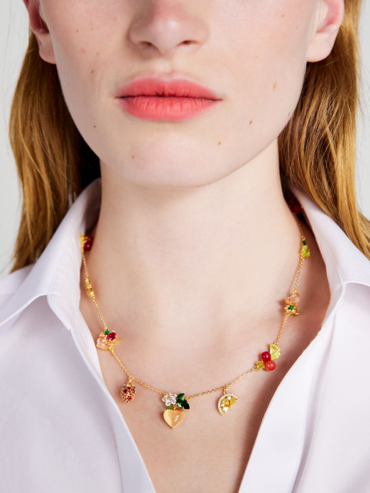 Women's multi fruit salad charm necklace | Kate Spade New York IT