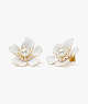 Flora Statement Studs, White, ProductTile