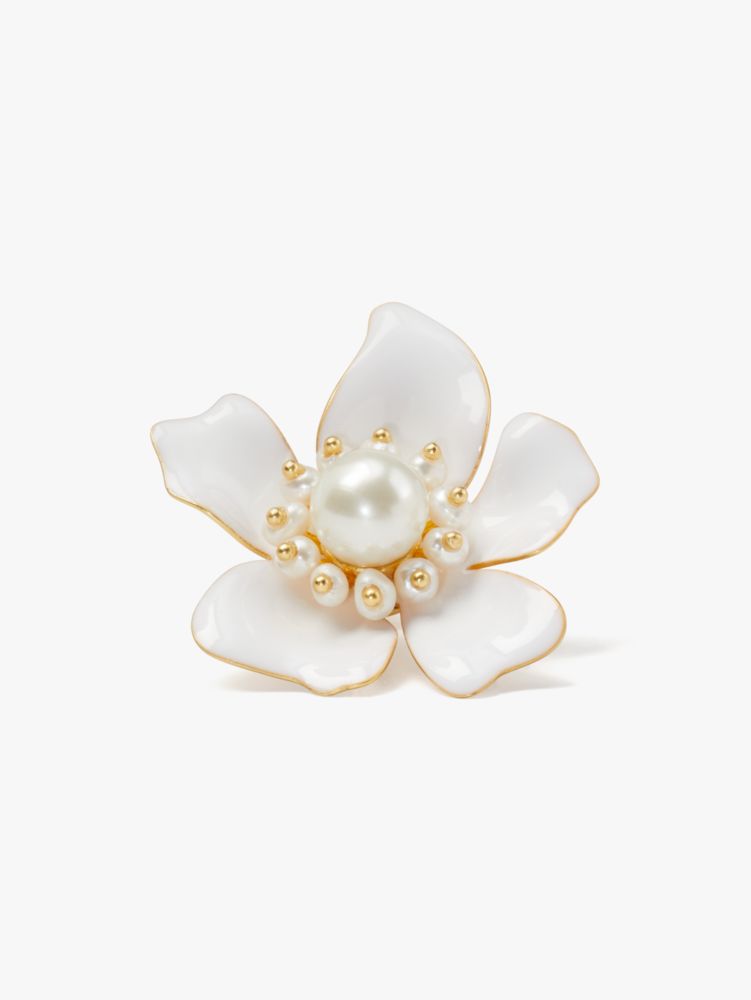 Flora Statement Studs, White, Product