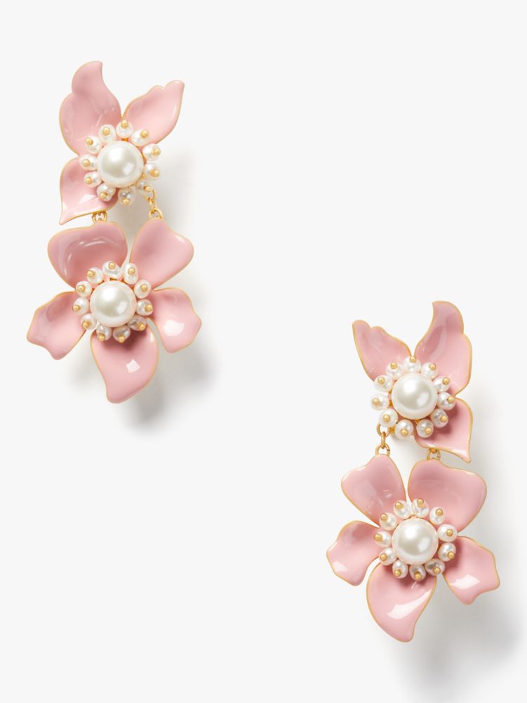 Flora Statement Earrings, Blush, Product