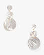 Liana Stacked Disc Earrings, White, Product