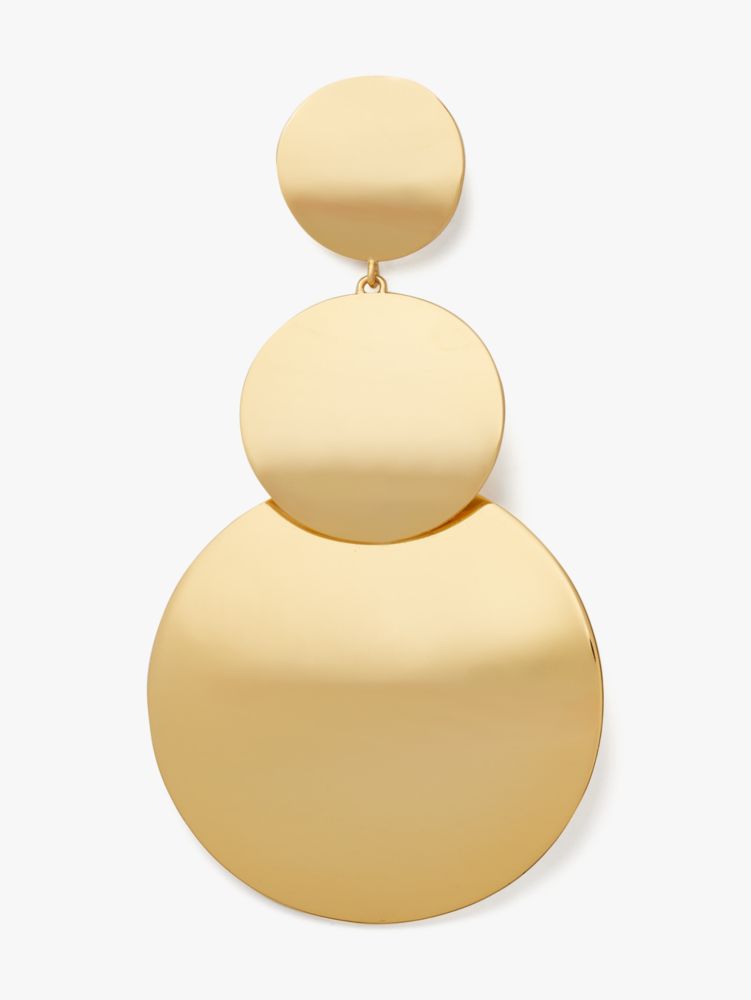 Liana Stacked Disc Earrings, Gold, Product