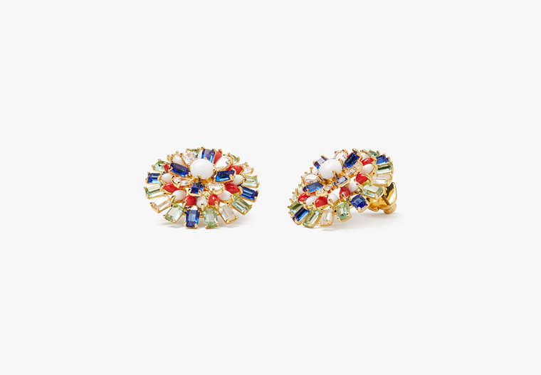 Firework Floral Statement Studs, Multi, Product image number 0