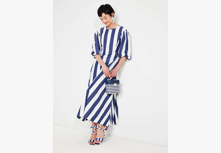 Awning Stripe Tie-back Maxi Dress, Blazer Blue, Product image number 0