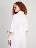 embroidered gathered sleeve shirt, , s7productThumbnail