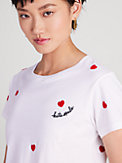 embroidered hearts tee, , s7productThumbnail