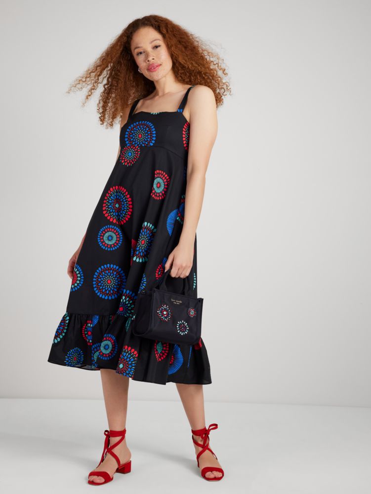 Firework Floral Al Fresco Midi Dress | Kate Spade New York