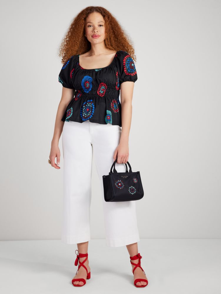 Firework Floral Riviera Top, Black Multi, Product