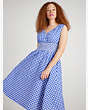 Kleid Mit Vichymuster, Gesmokt, Blueberry, Product