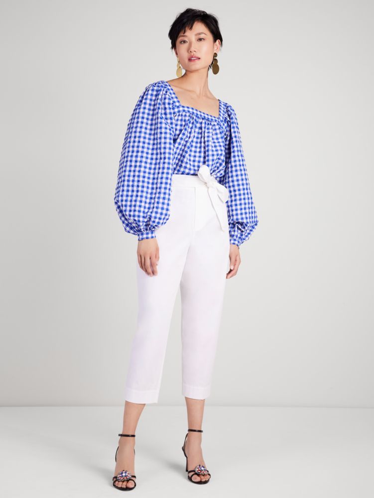 Kate spade Gingham Square Neck Top