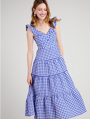 gingham tiered dress, , rr_productgrid
