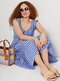 gingham tiered dress, , s7productThumbnail