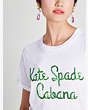 Kate Spade,Logo Cabana Tee,Fresh White