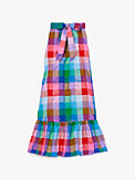 madras tie-waist skirt, , s7productThumbnail