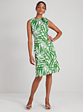 palm fronds knot shoulder dress, , s7productThumbnail