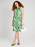 palm fronds knot shoulder dress, , s7productThumbnail