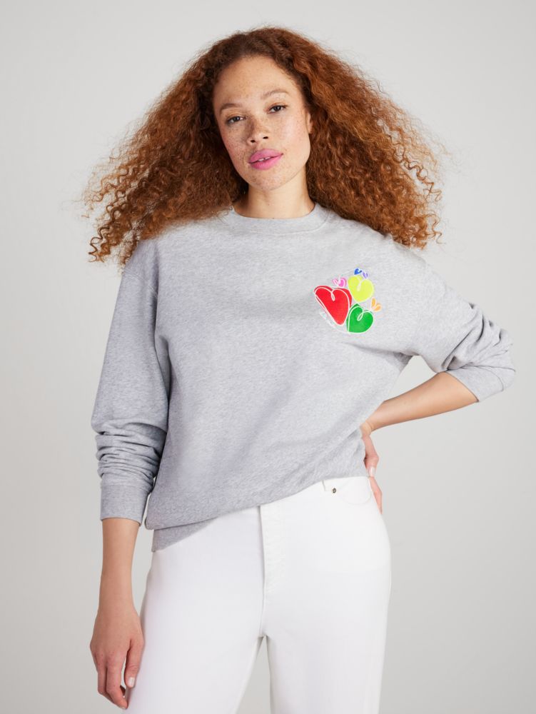 Rainbow Hearts Sweatshirt | Kate Spade New York