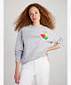 Rainbow Hearts Sweatshirt, Grey Melange, ProductTile