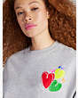Rainbow Hearts Sweatshirt, Grey Melange, Product