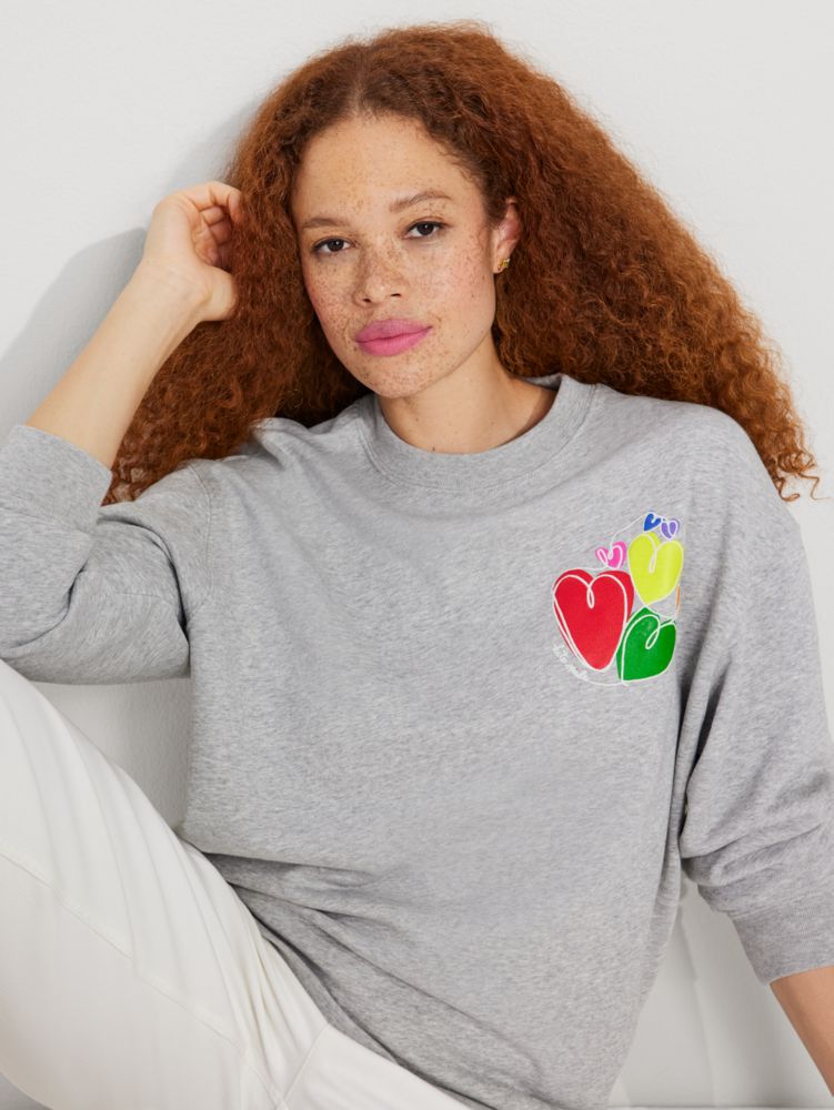 Rainbow Hearts Sweatshirt | Kate Spade New York