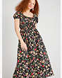 Rooftop Garden Floral Riviera Dress, Black Multi, Product