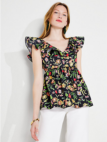 rooftop garden floral ruffle top, , rr_productgrid