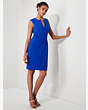 Seamed Ponte Dress, Blueberry, Product