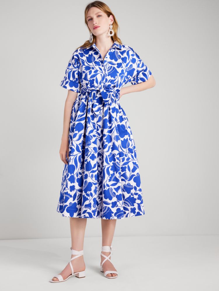 Kate Spade Zig Zag Floral Midi Dress