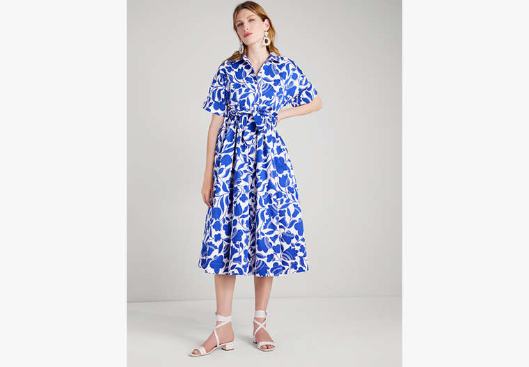 ジグ ザグ フローラル モントーク ドレス, Blueberry, Product image number 0