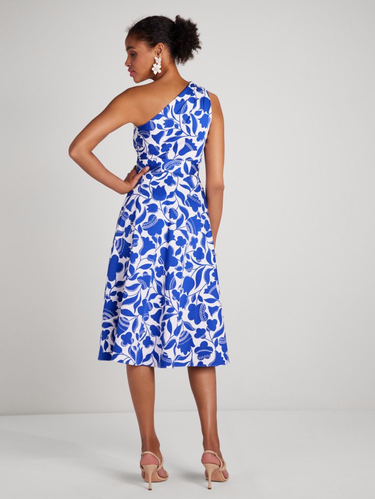 Zigzag Floral Belted Sabrina Dress | Kate Spade New York