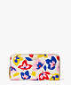 Spencer Summer Flower Embossed Zip-around Continental Wallet, Cream Multi, ProductTile