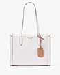 Market Pebbled Leather Medium Tote, Parchment, Product