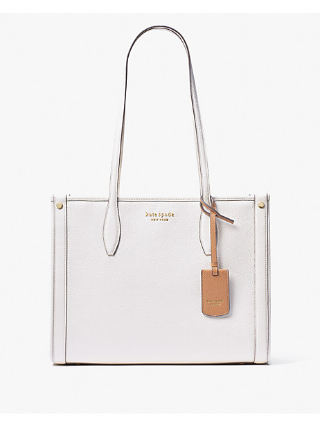Kate Spade Market Pebbled Leather Medium Tote In Parchment