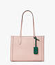Market Pebbled Leather Medium Tote, French Rose, ProductTile