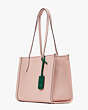 Market Pebbled Leather Medium Tote, French Rose, Product