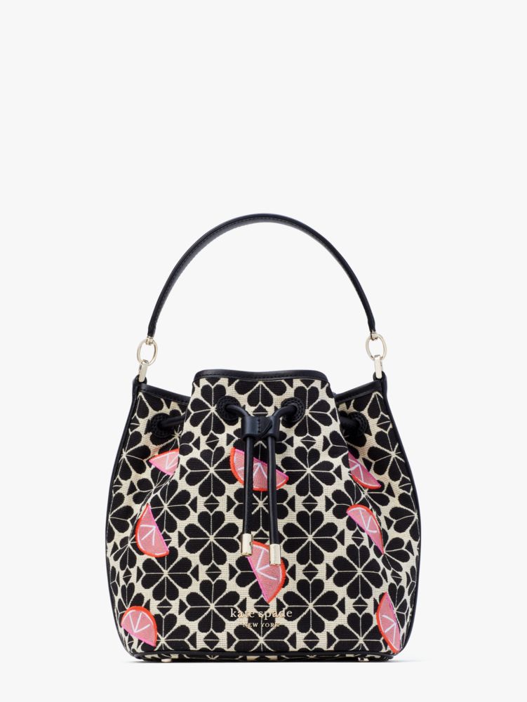 Spade Flower Jacquard Grapefruits Sinch Medium Bucket Bag | Kate Spade New  York