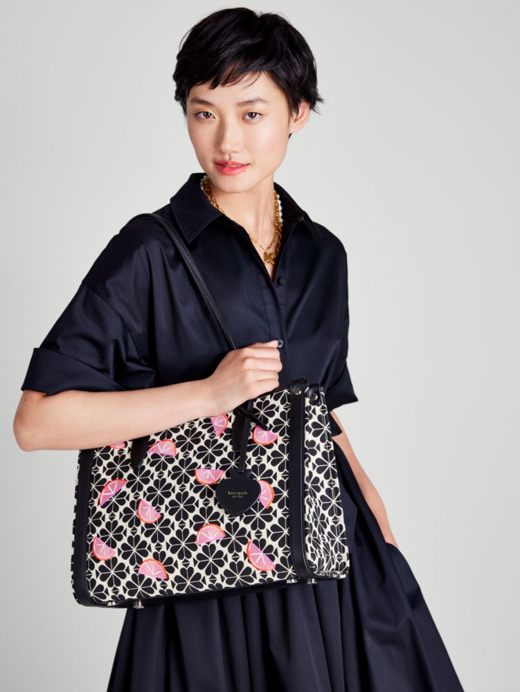 Spade Flower Jacquard Grapefruits Manhattan Mini Tote