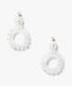 Marguerite Beaded Earrings, White, ProductTile