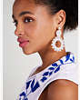 Marguerite Beaded Earrings, White, Product
