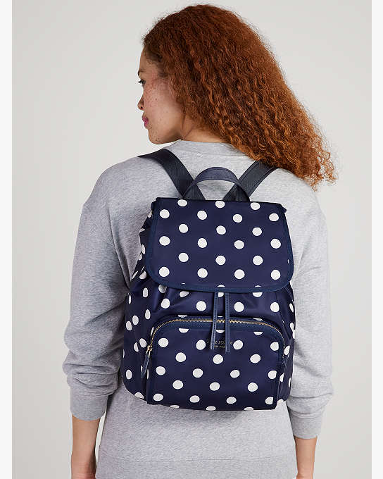 Top 87+ imagen kate spade backpack polka dot