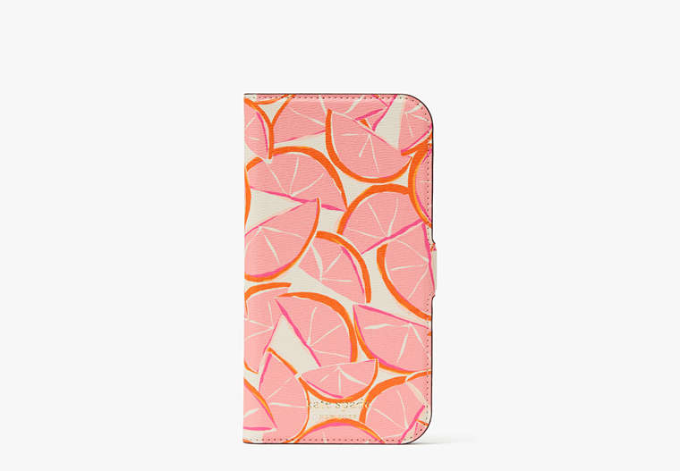 Spencer Grapefruit iPhone 13 Pro Max Magnetic Wrap Folio Case, Pink Multi, Product